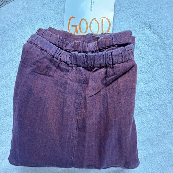 CP Shades Womens Purple Wide-Leg Crop Pants Small Pull-On Elastic Waist Pockets - Picture 10 of 11